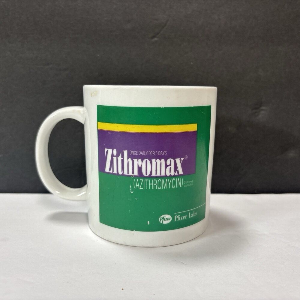 Coffee Mug Cup Advertising Pfizer Pharma Med Zithromax